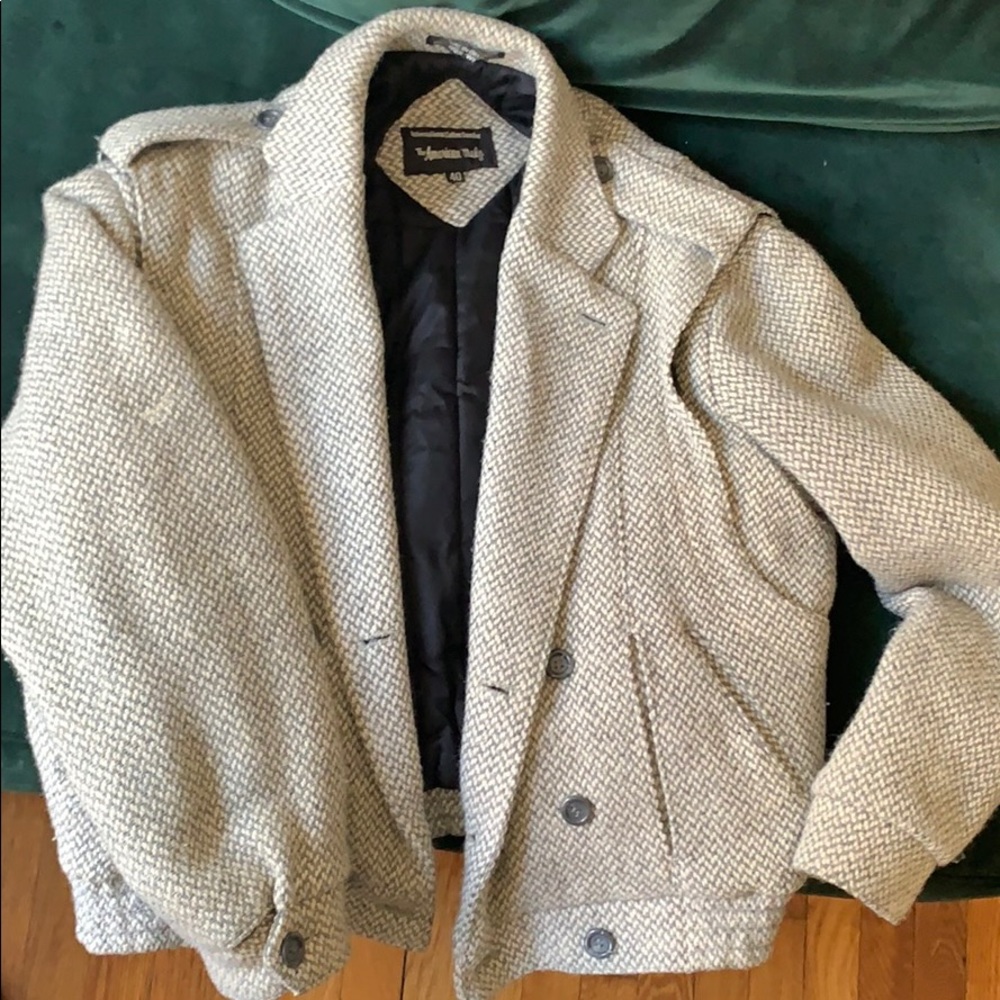 Tweed bomber jacket